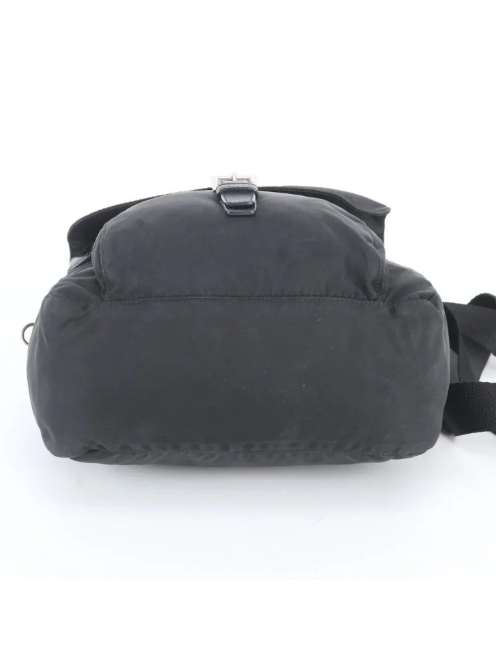 Prada Tessuto Nylon Triangle Logo Leather Shoulder Bag Crossbody Messenger